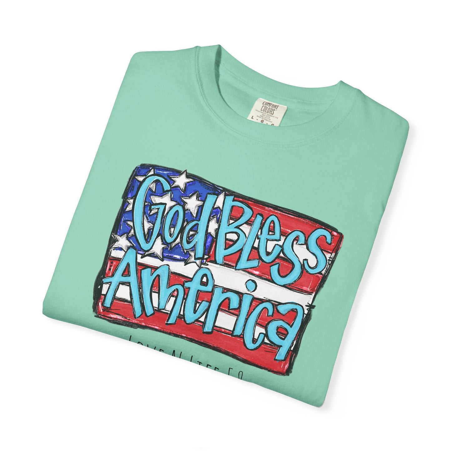 God Bless America Tee -Comfort Colors