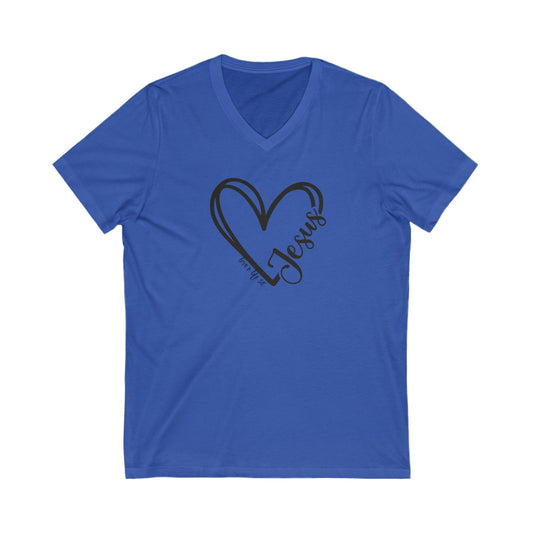 JESUS Heart Tee - V- Neck