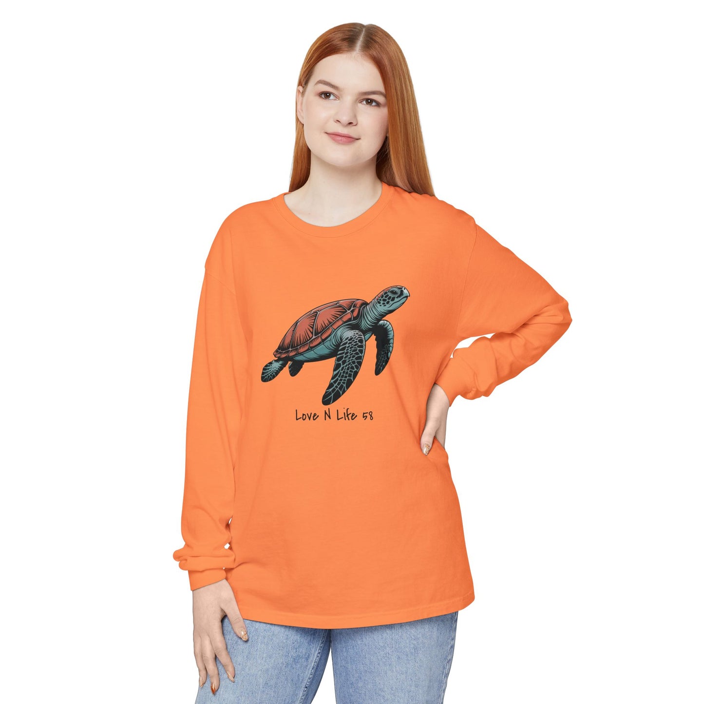Turtle Love Tee - Comfort Colors Long Sleeve