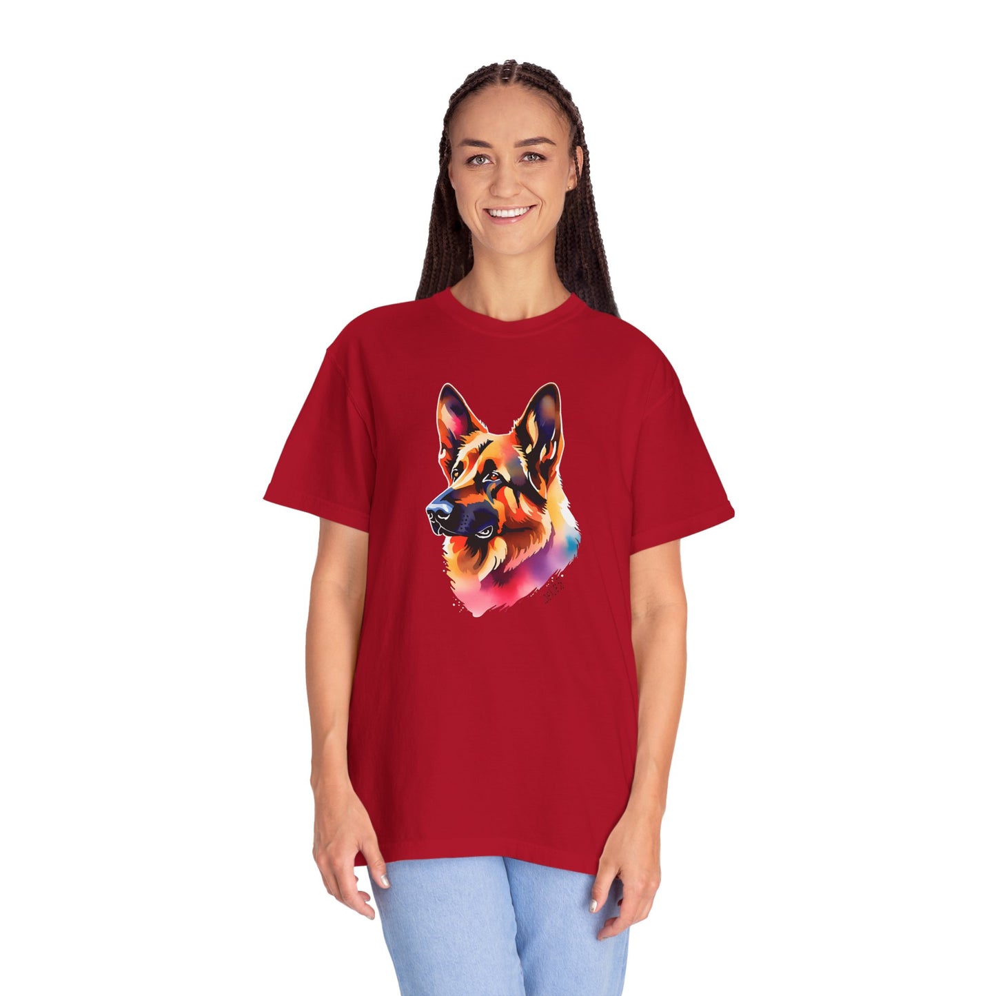 Colorful German Shepherd Tee - Comfort Colors