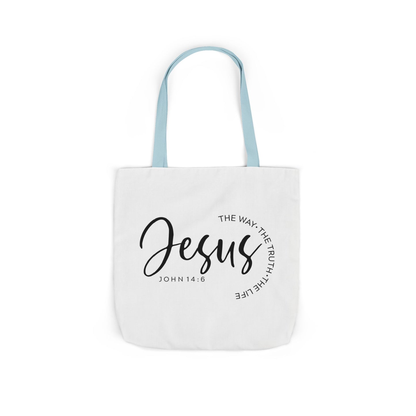 Inspirational Canvas Tote Bag - Faithful Design, Jesus Quote