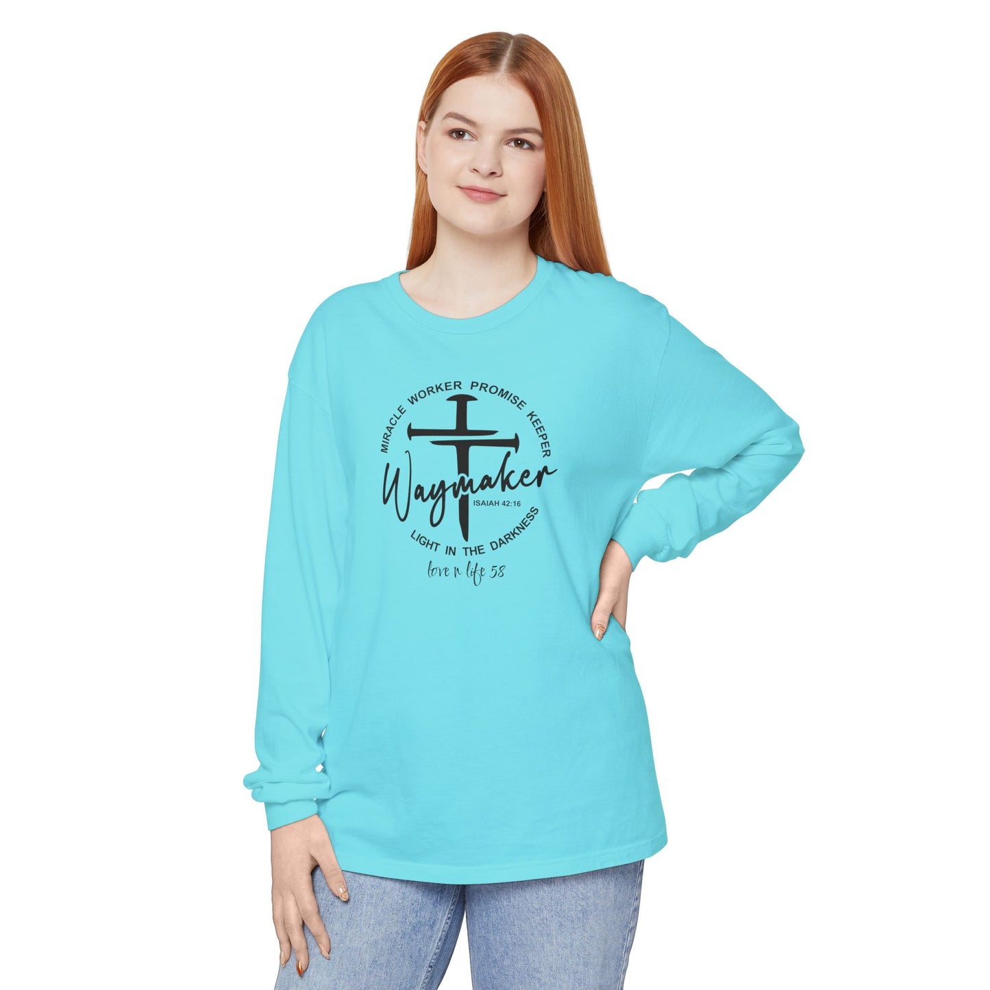 “Waymaker” Tee - Comfort Colors Long Sleeve