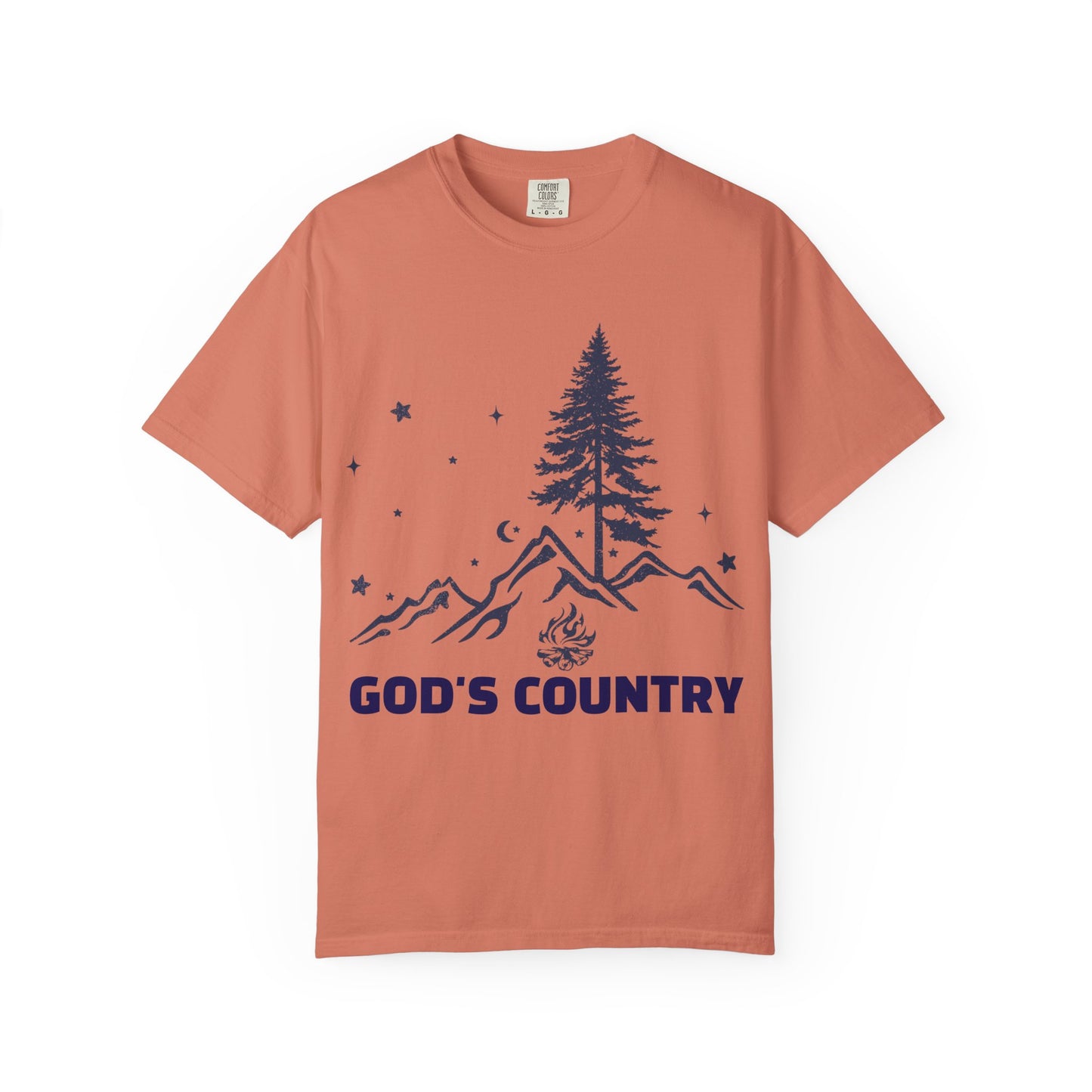 God’s Country Mountain Short Sleeve Tee — Outdoor Christian Graphic Tee