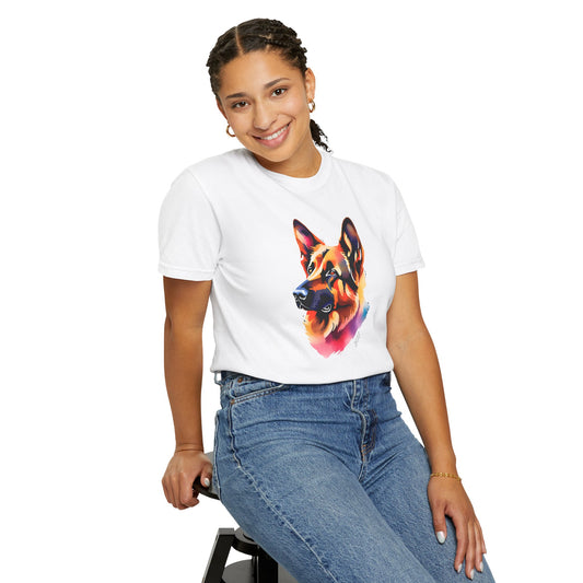 Colorful German Shepherd Unisex T-Shirt - Perfect for Dog Lovers Comfort Colors