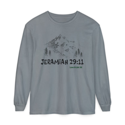 Jeremiah 29:11 Mountain Scene Long Sleeve Tee