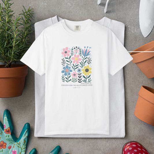 "Consider How the Wildflowers Grow" Floral inspiration - Comfort Colors