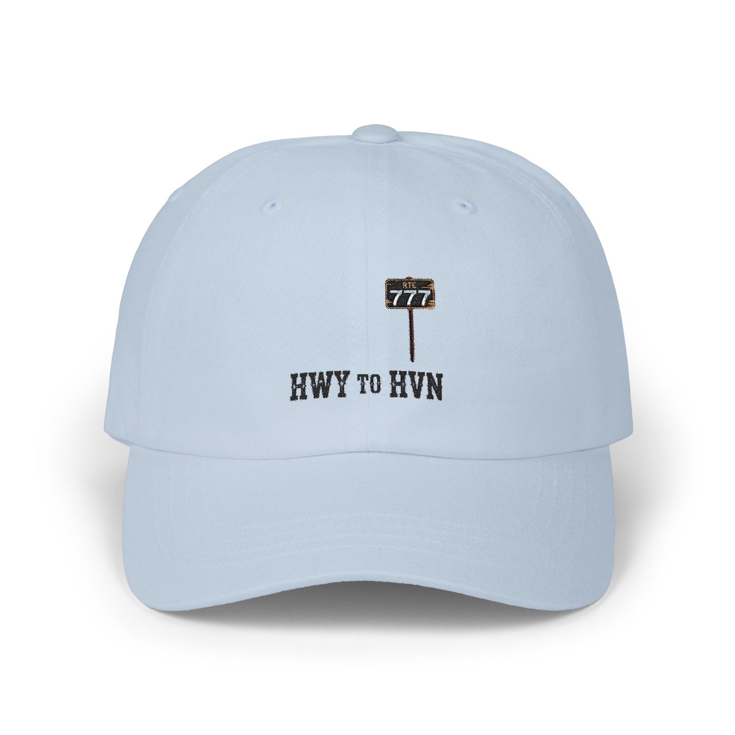 Rte 77 Hwy to Hvn Embroidery Dad Cap