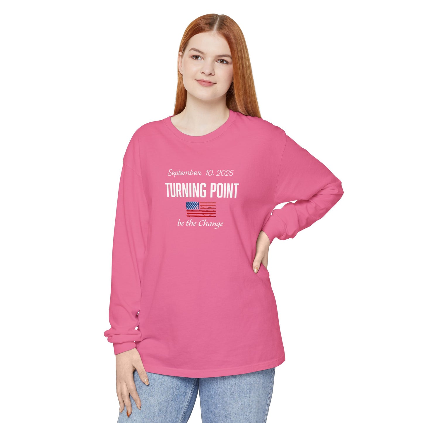 Turning Point Be the Change Long Sleeve Tee - Comfort Colors