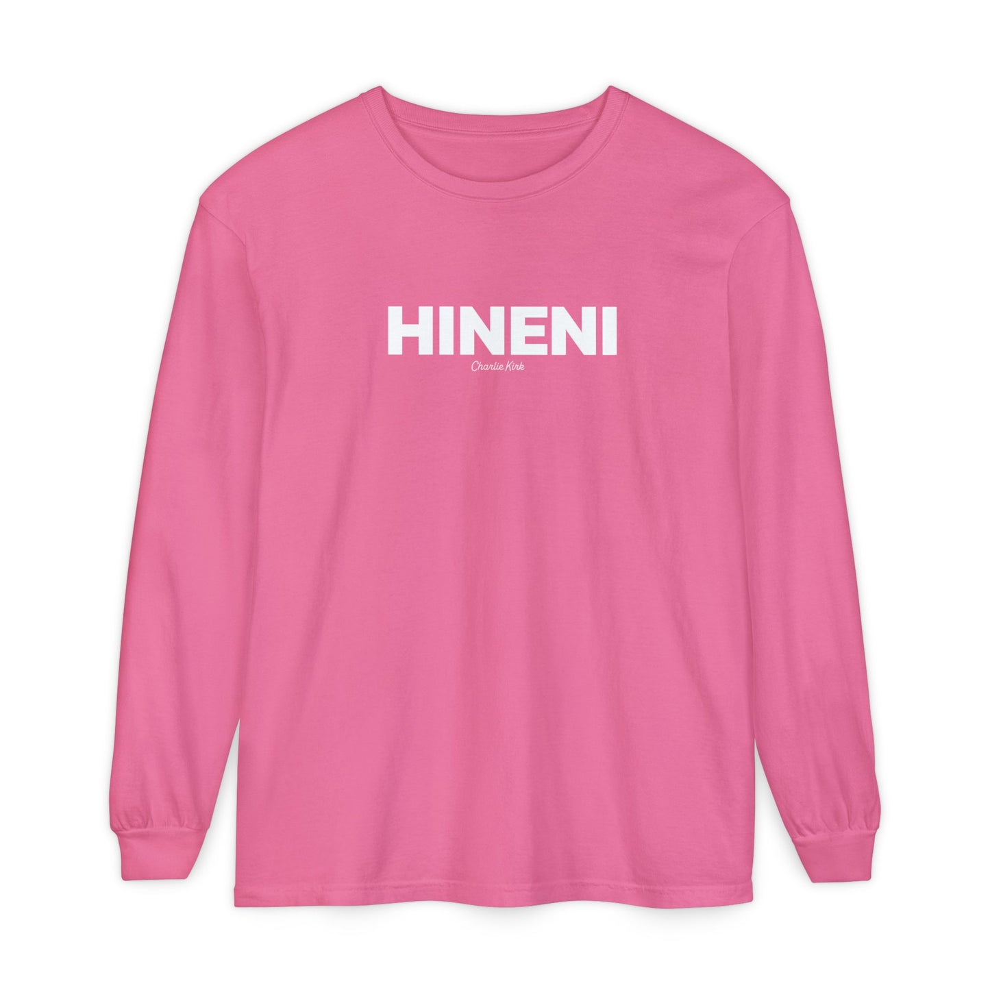 Hineni Charlie Kirk Here I am Lord Long Sleeve Tee - Comfort Colors