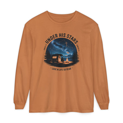 Under His Stars Camping Long Sleeve Tee