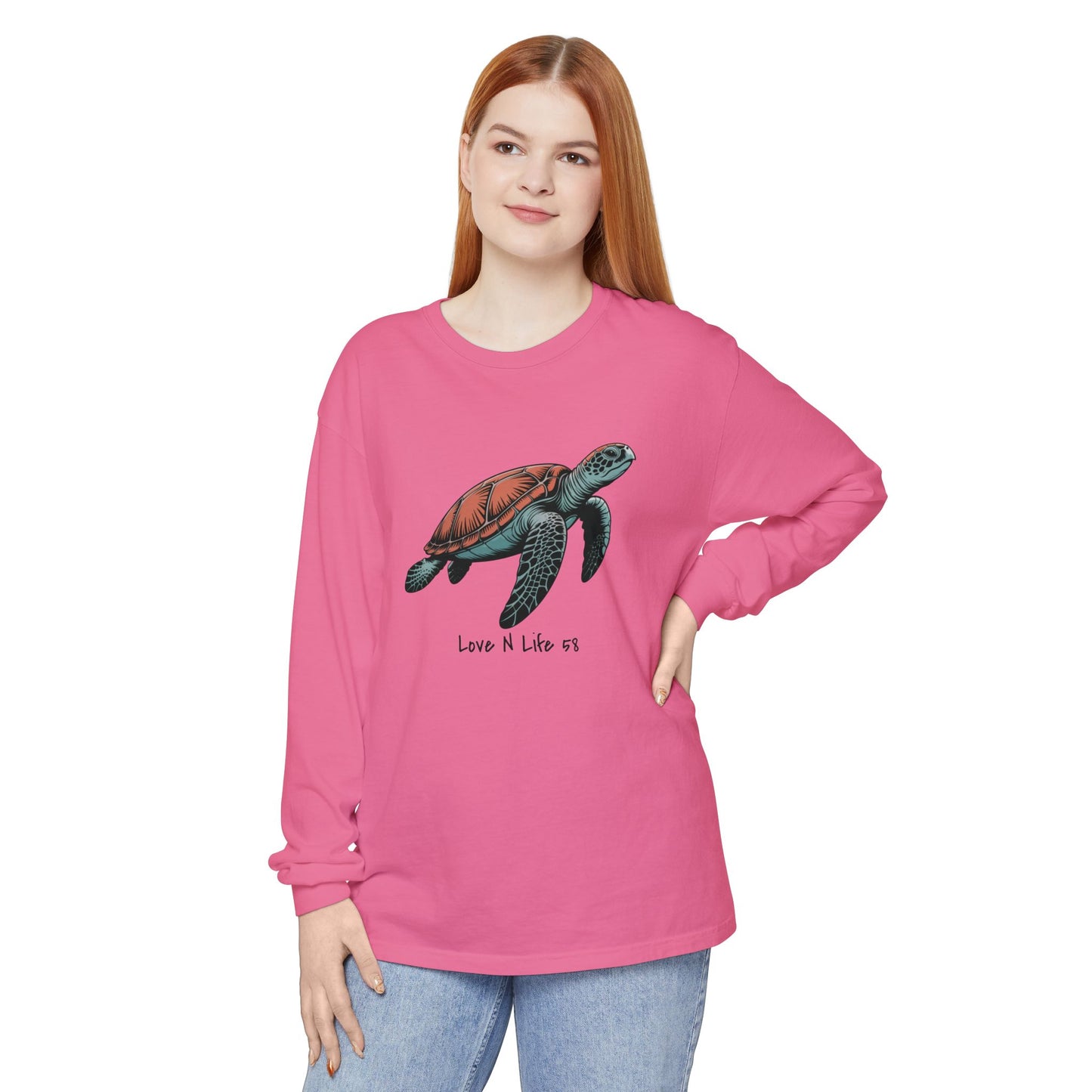 Turtle Love Tee - Comfort Colors Long Sleeve