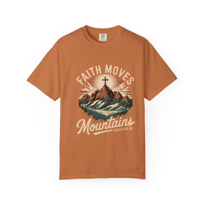 Faith Moves Mountains Short Sleeve Tee — Christian Mountain