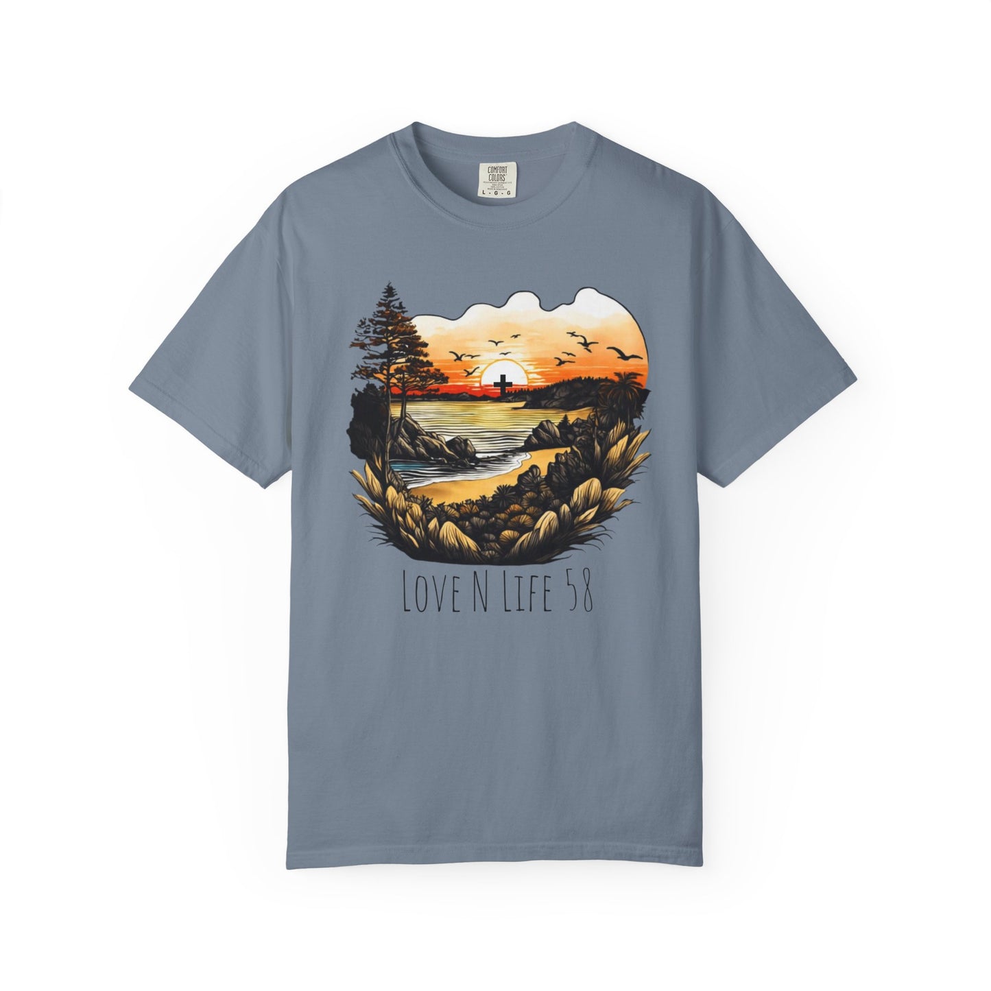 Love N Life Sunset Cross Tee - Color Comforts