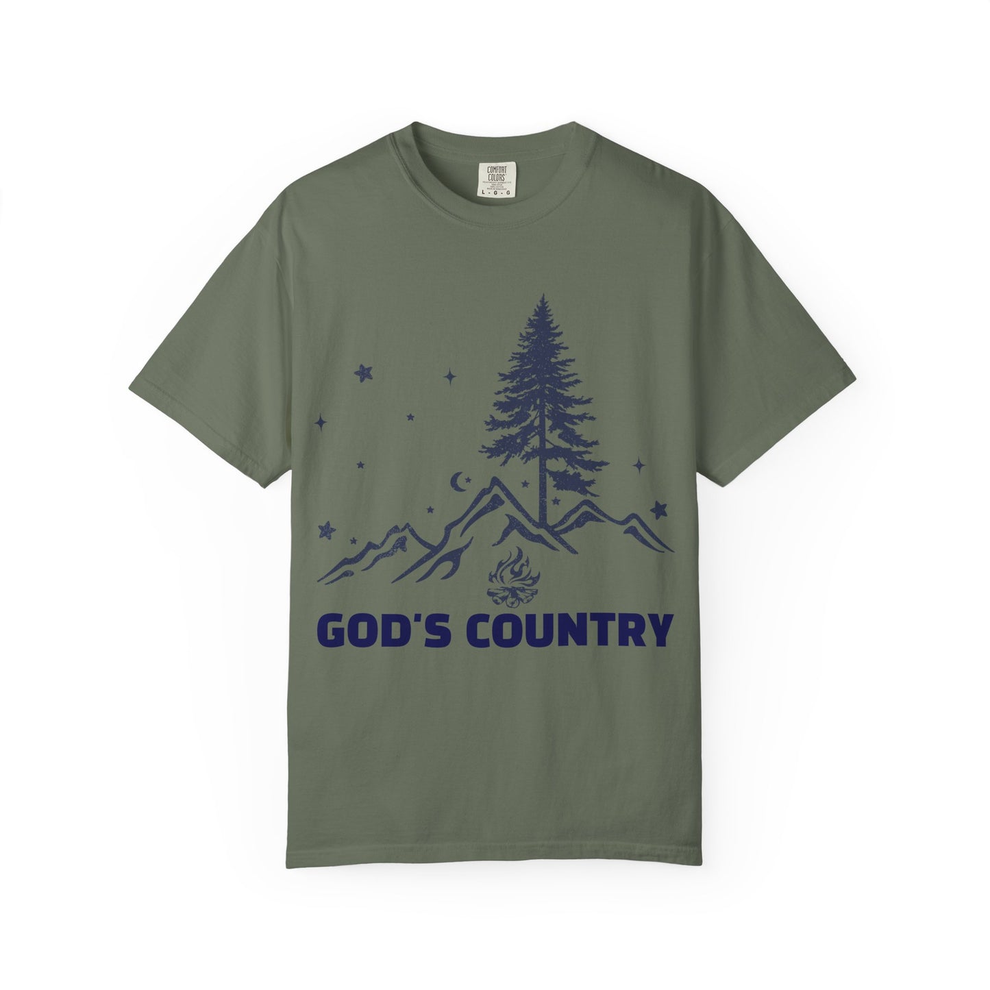 God’s Country Mountain Short Sleeve Tee — Outdoor Christian Graphic Tee