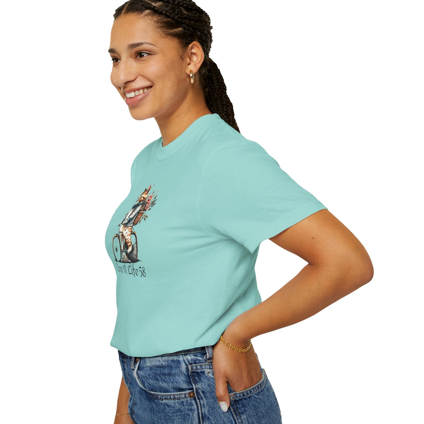 Cat Lovers Bicycle Tee - Comfort Colors