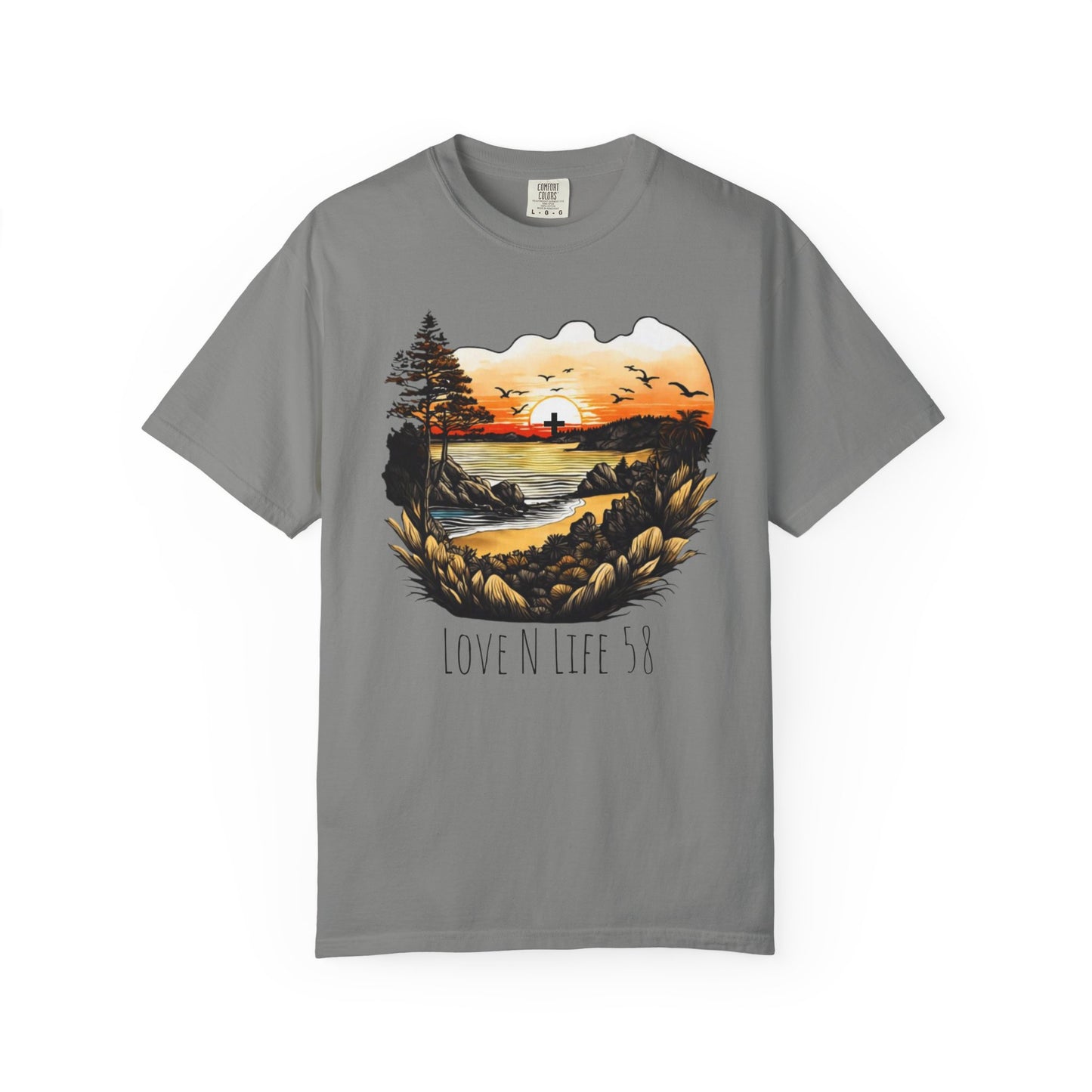 Love N Life Sunset Cross Tee - Color Comforts