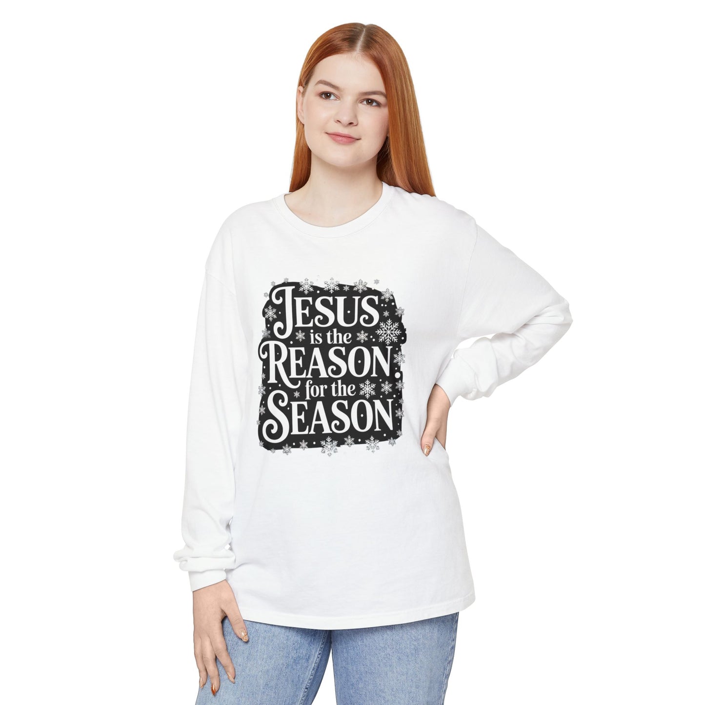 “Jesus is the Reason” Tee - Comfort Colors Long Sleeve