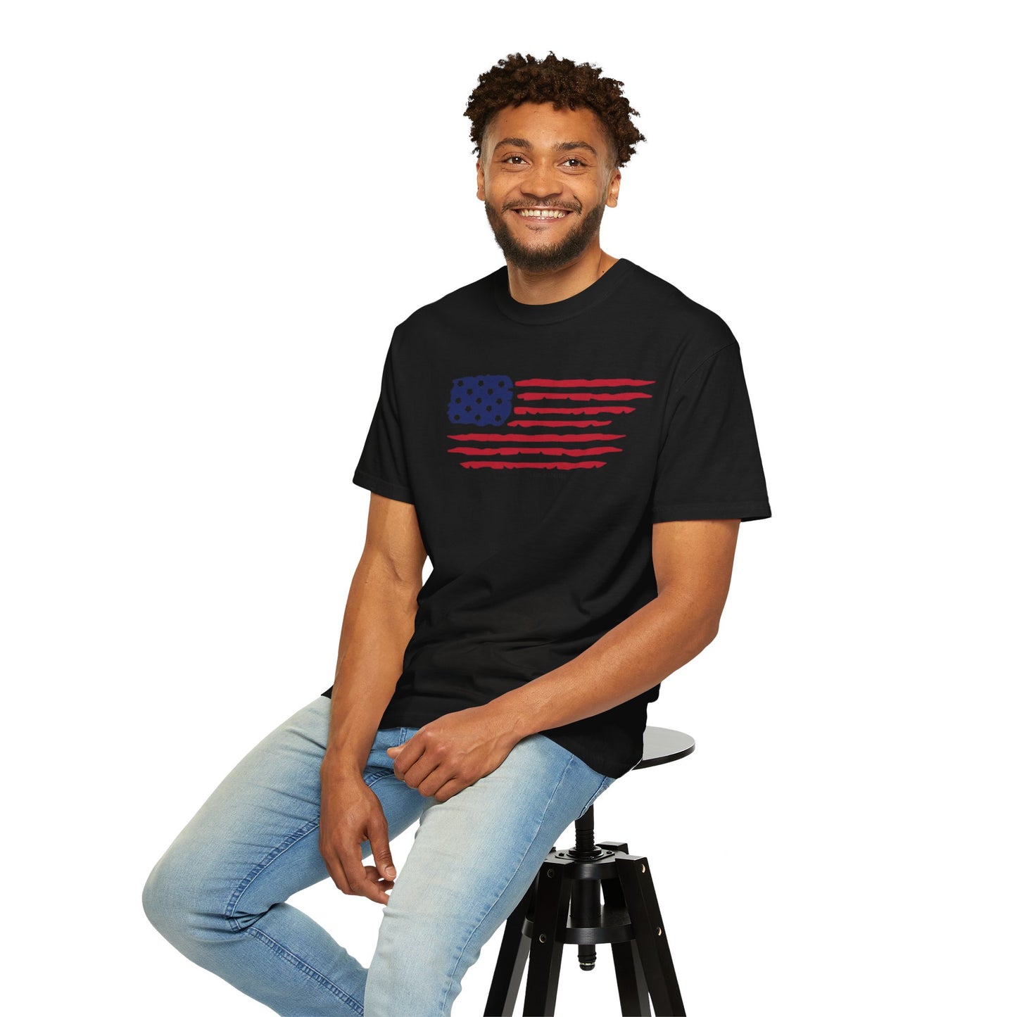 Patriotic Flag Love USA Tee