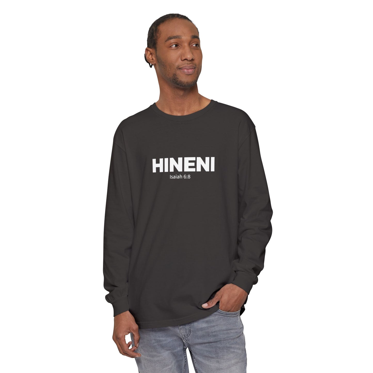 HINENI Isaiah 6: 8 Long Sleeve T-Shirt