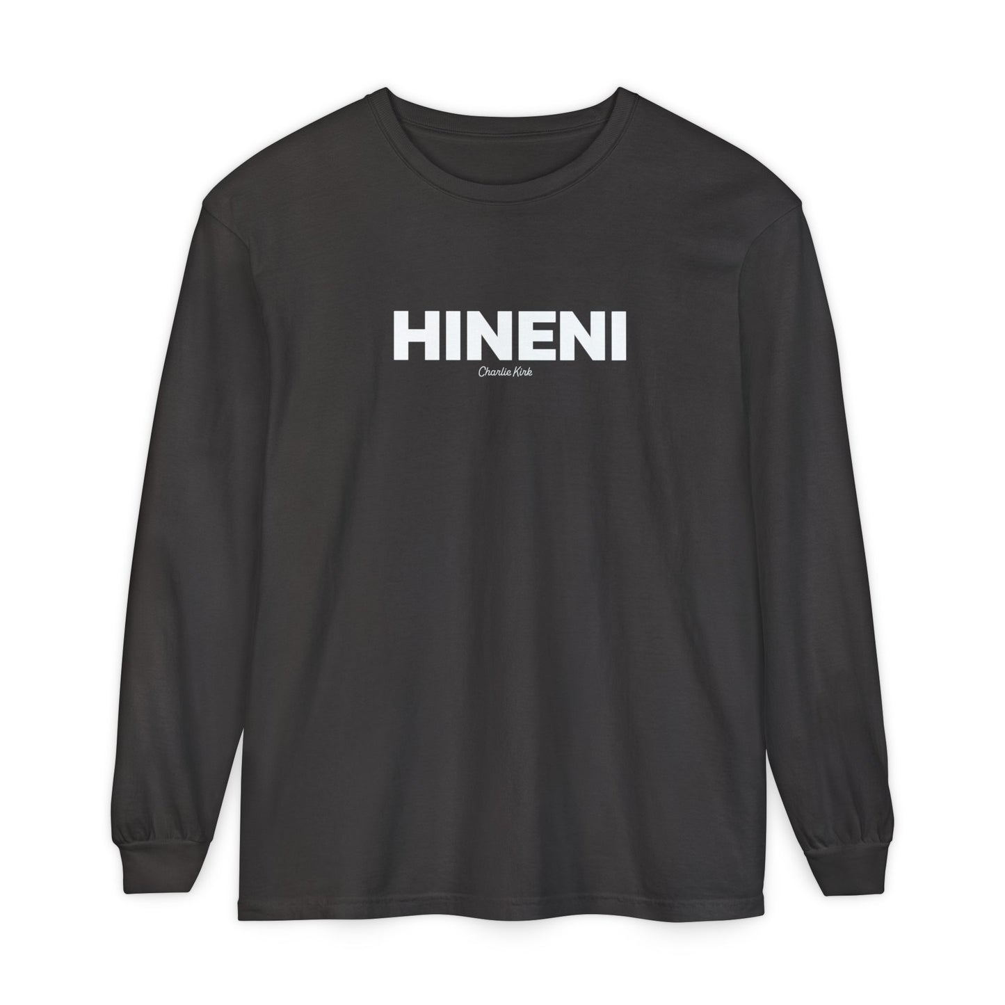 Hineni Charlie Kirk Here I am Lord Long Sleeve Tee - Comfort Colors