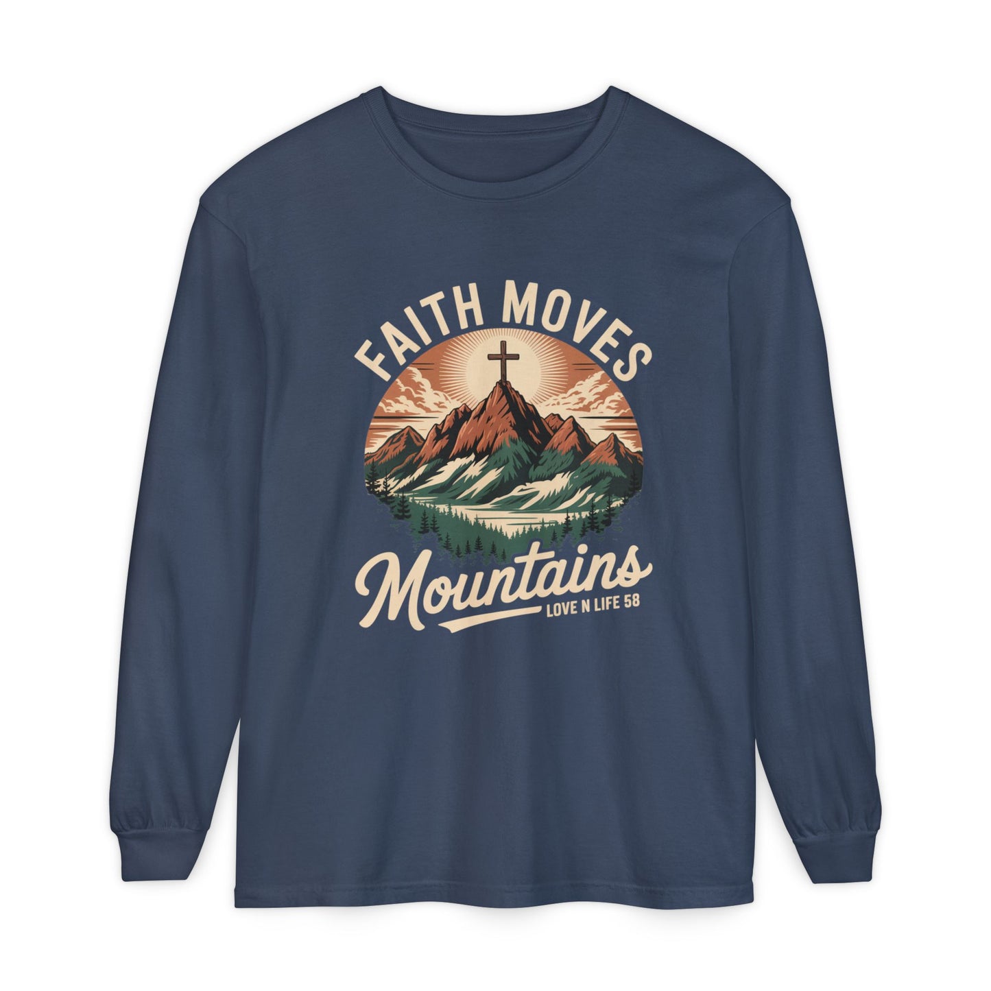 Faith Moves Mountains Long Sleeve Tee