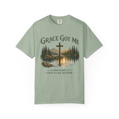 Grace Got Me 2 Corinthians 12:9 Short Sleeve Tee