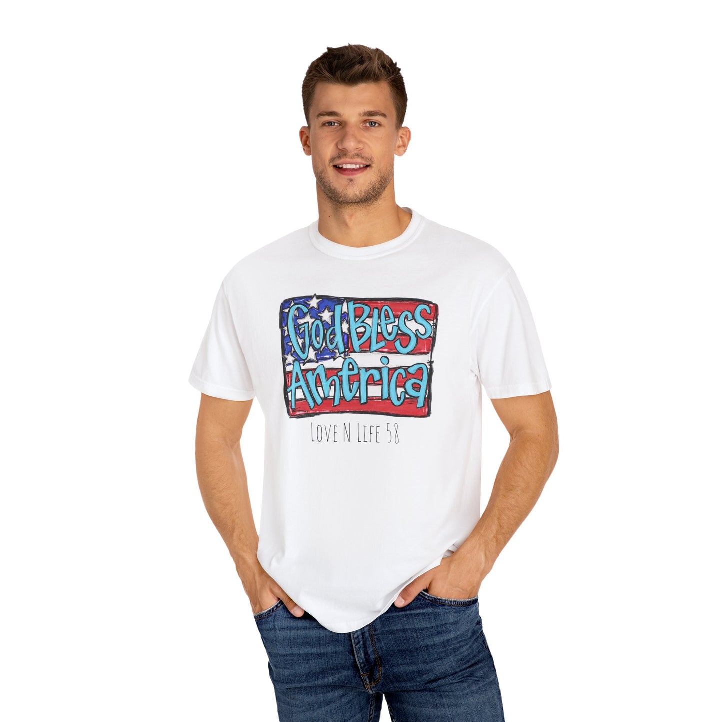 God Bless America Tee -Comfort Colors