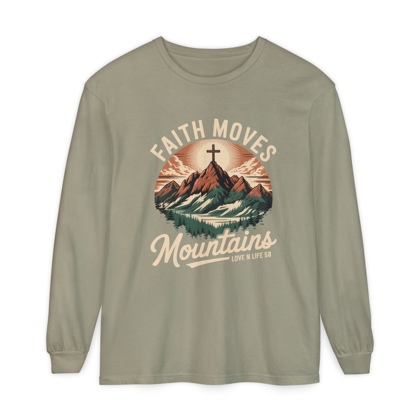 Faith Moves Mountains Long Sleeve Tee