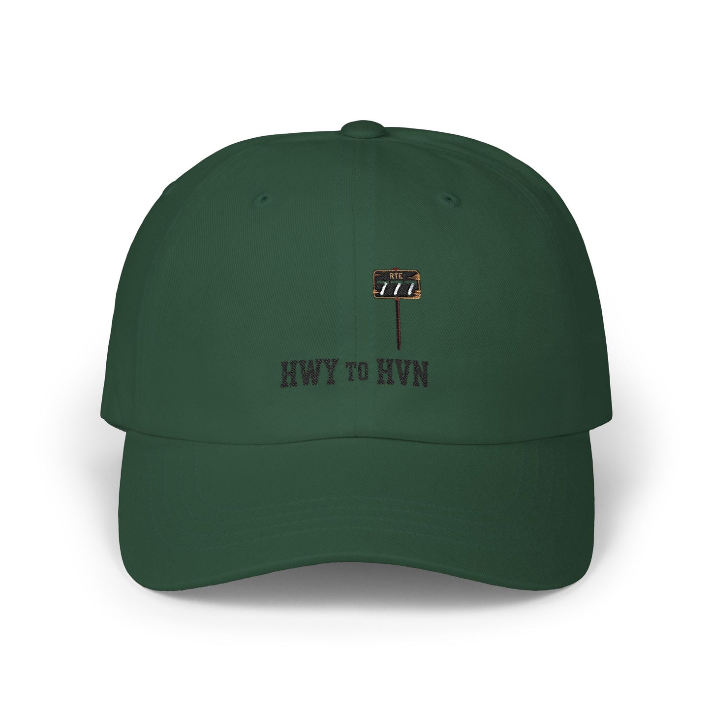 Rte 77 Hwy to Hvn Embroidery Dad Cap
