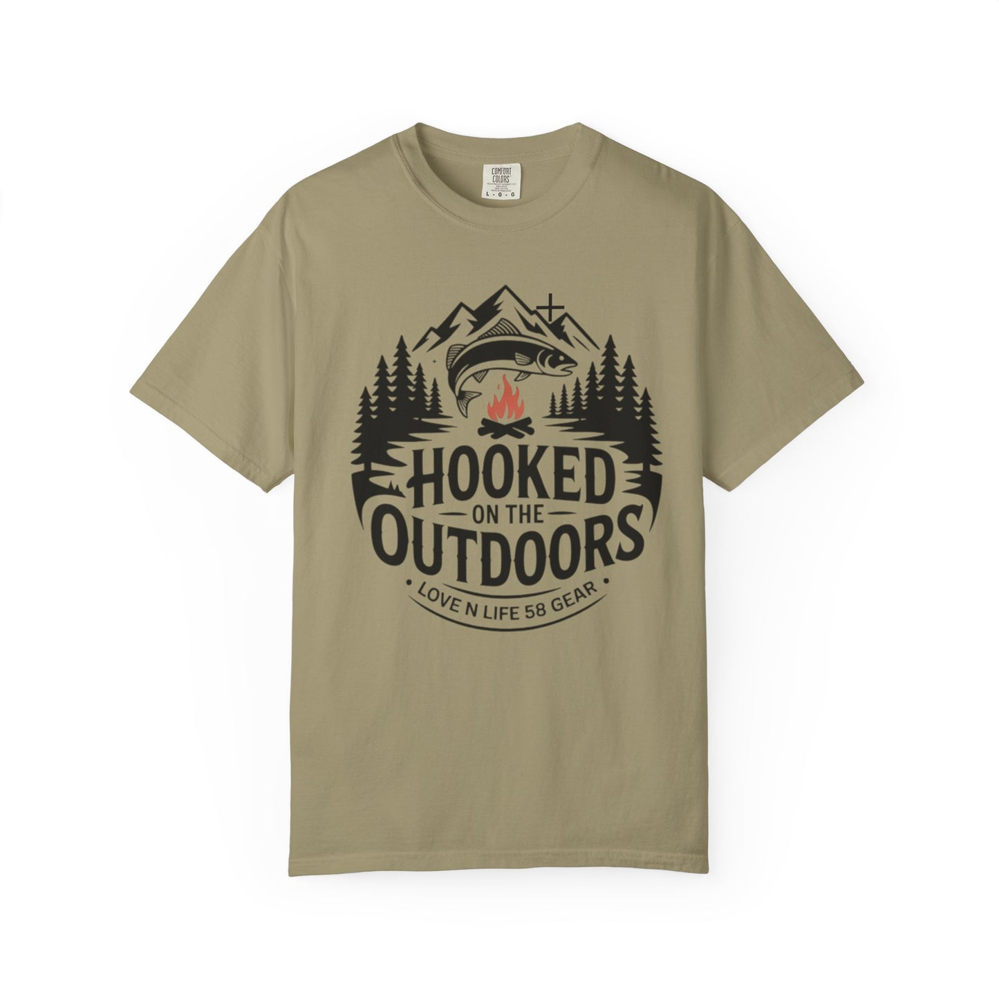 Hooked on the Outdoors Short Sleeve Fishing & Camping Tee