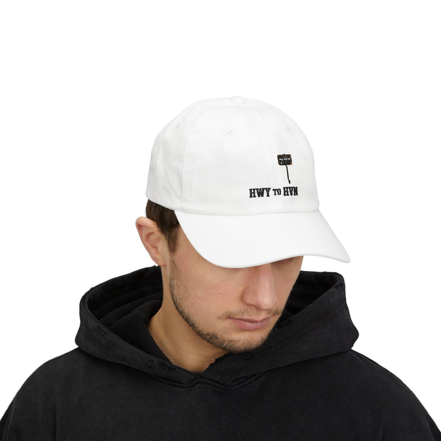 Rte 77 Hwy to Hvn Embroidery Dad Cap