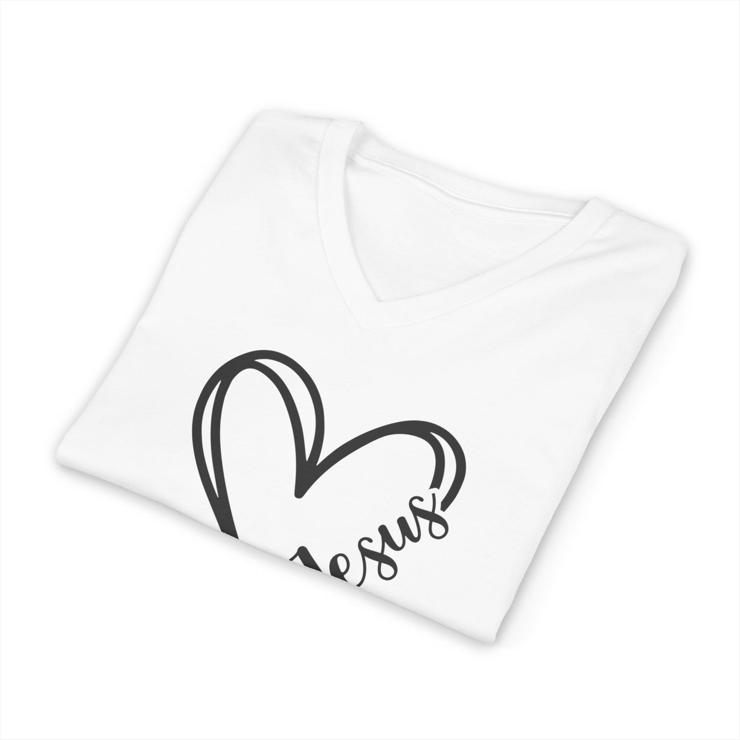 JESUS Heart Tee - V- Neck