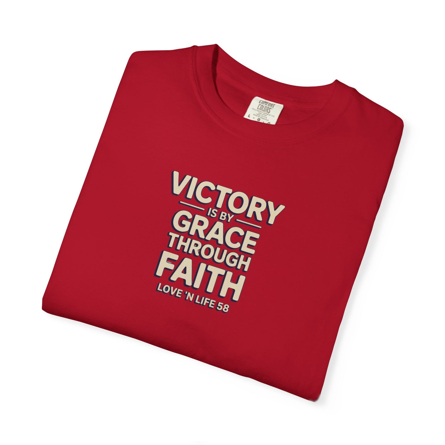 Victory By Grace Through Faith Tee -Comfort Colors