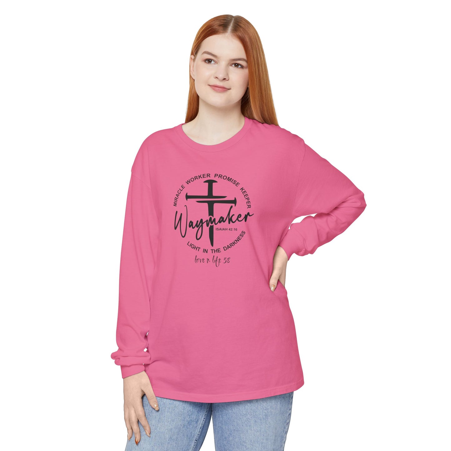 “Waymaker” Tee - Comfort Colors Long Sleeve