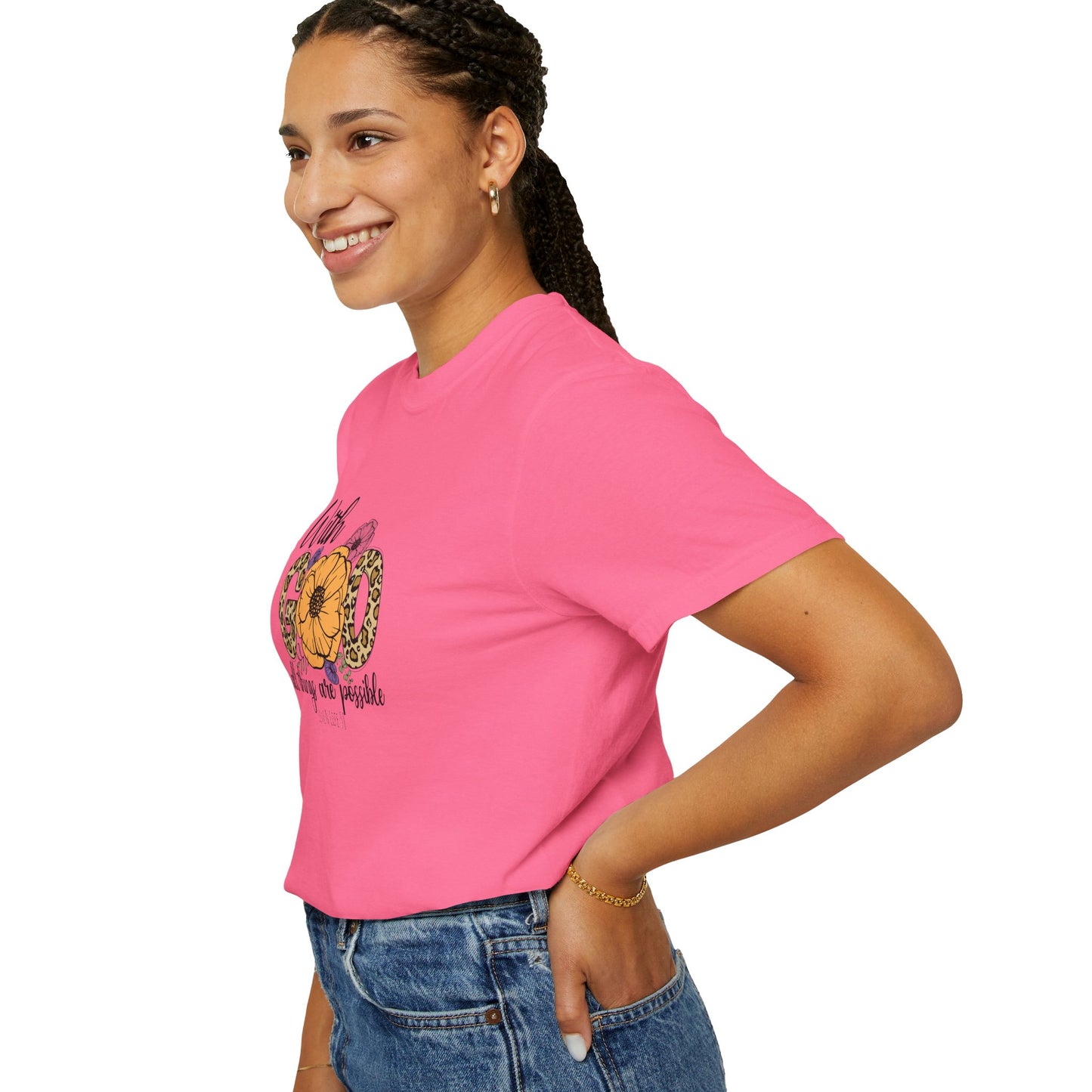 With God All Things Are Possible Tee- Comfort Colors