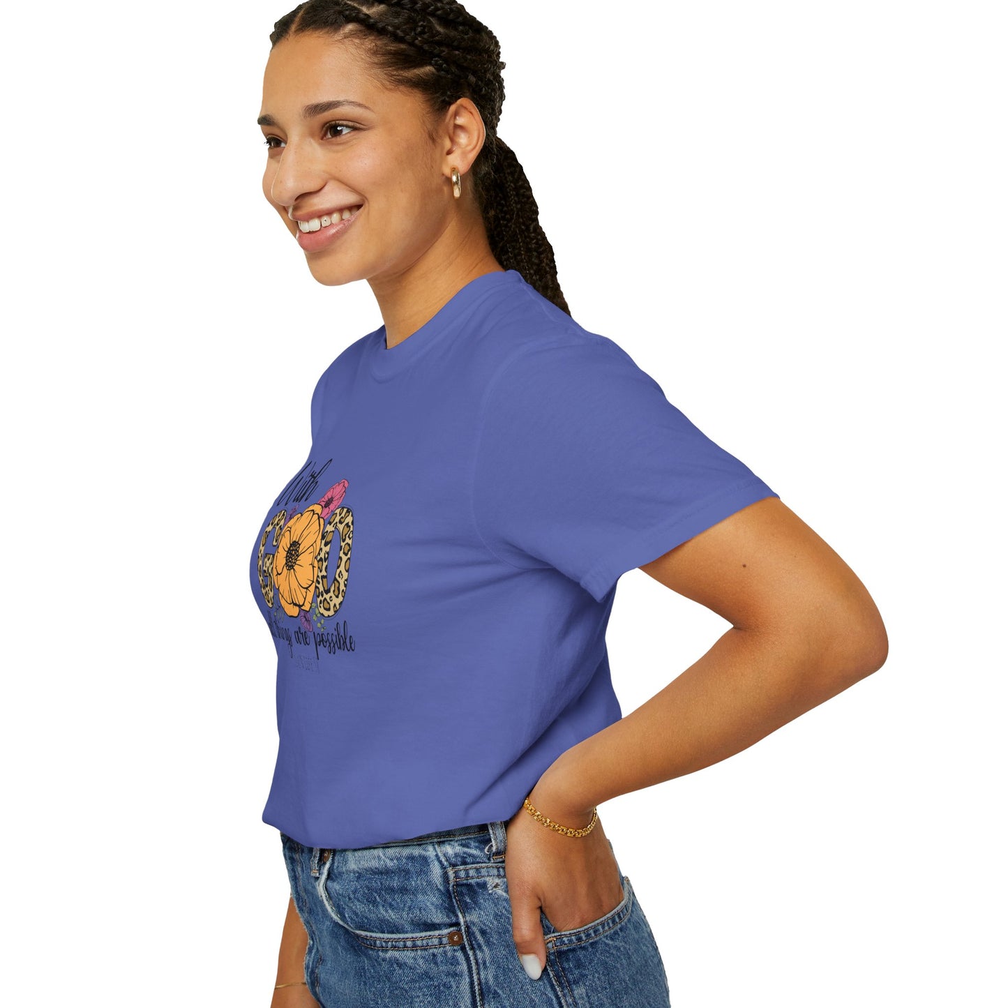 With God All Things Are Possible Tee- Comfort Colors