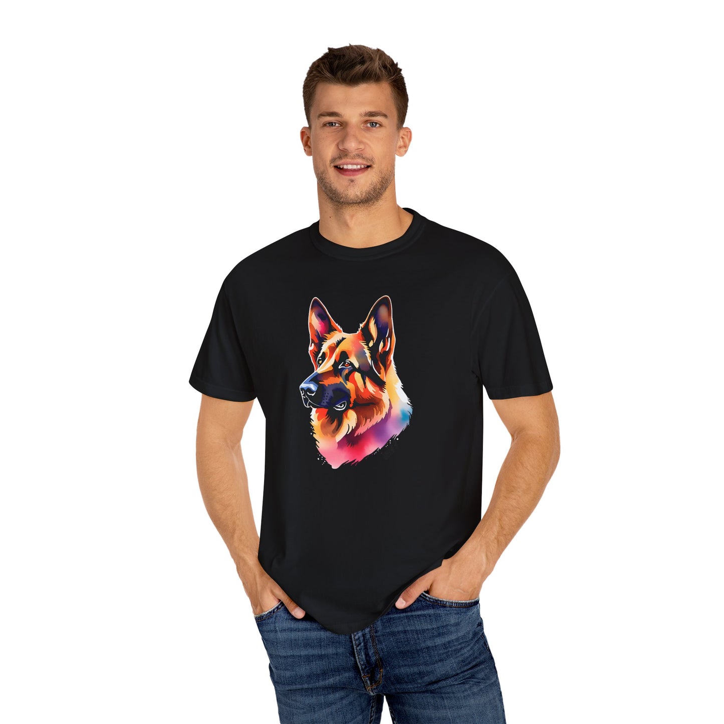 Colorful German Shepherd Tee - Comfort Colors