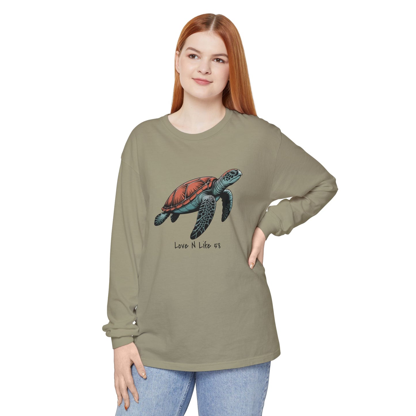 Turtle Love Tee - Comfort Colors Long Sleeve