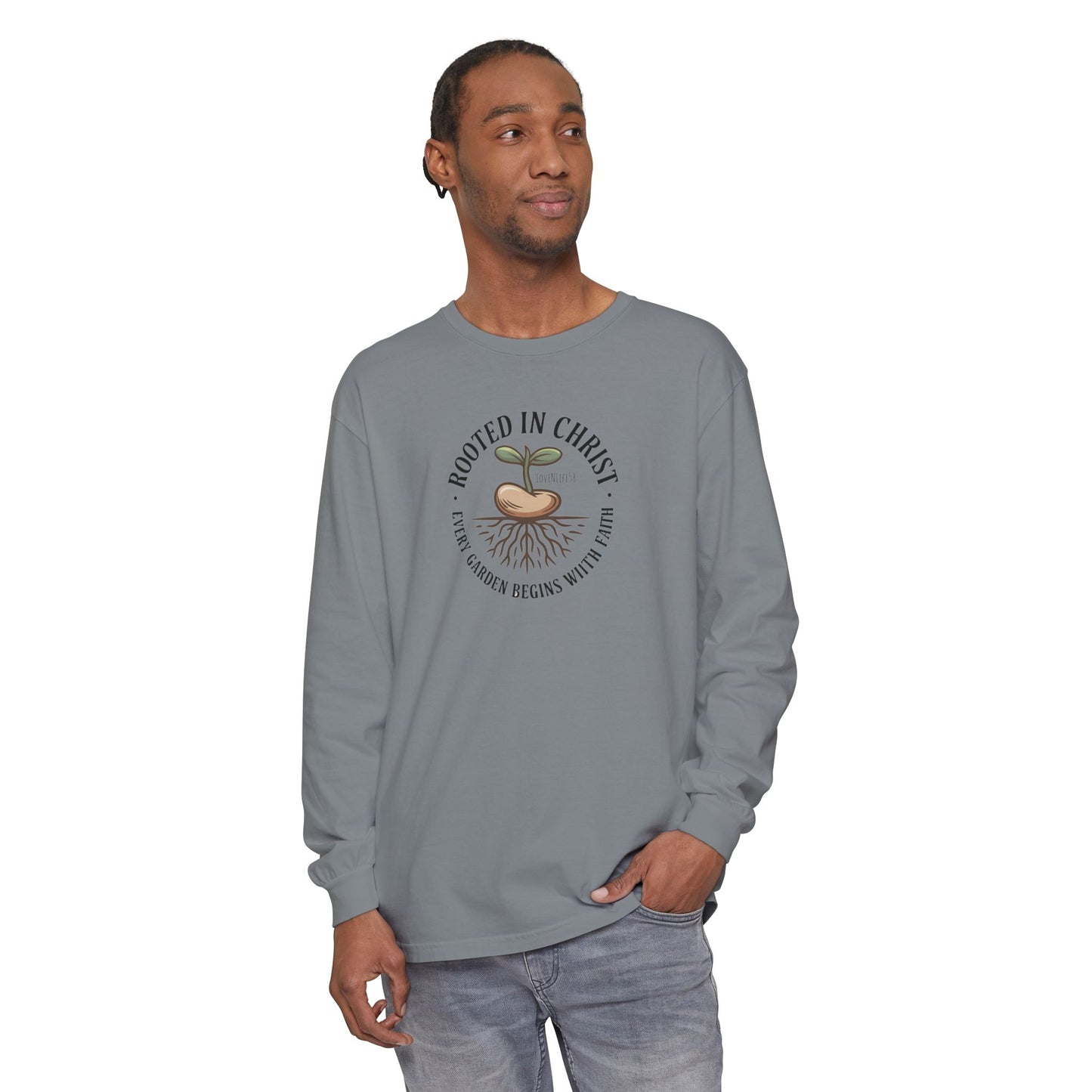 Rooted in Christ Long Sleeve Tee - Comfort Colors