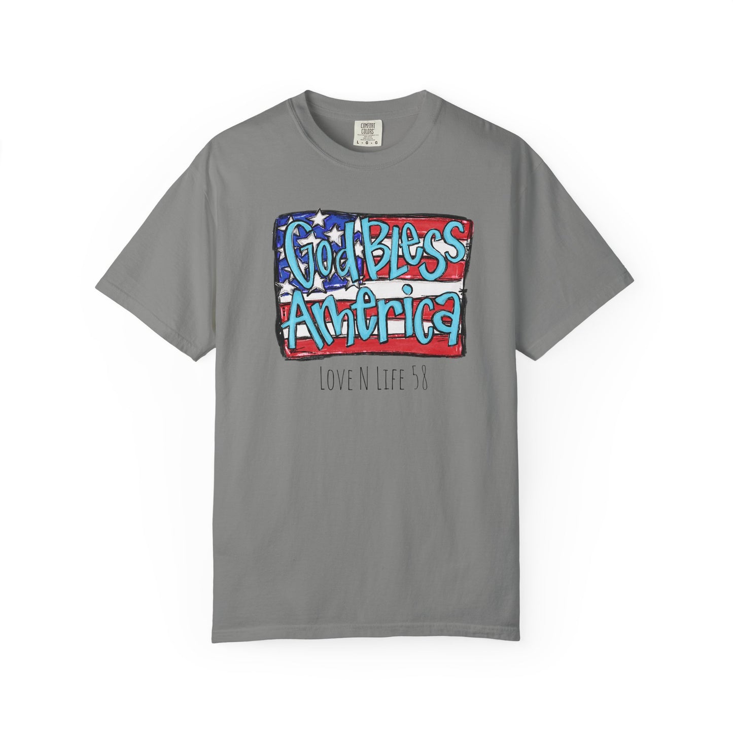 God Bless America Tee -Comfort Colors