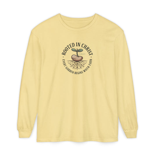 Rooted in Christ Long Sleeve Tee - Comfort Colors