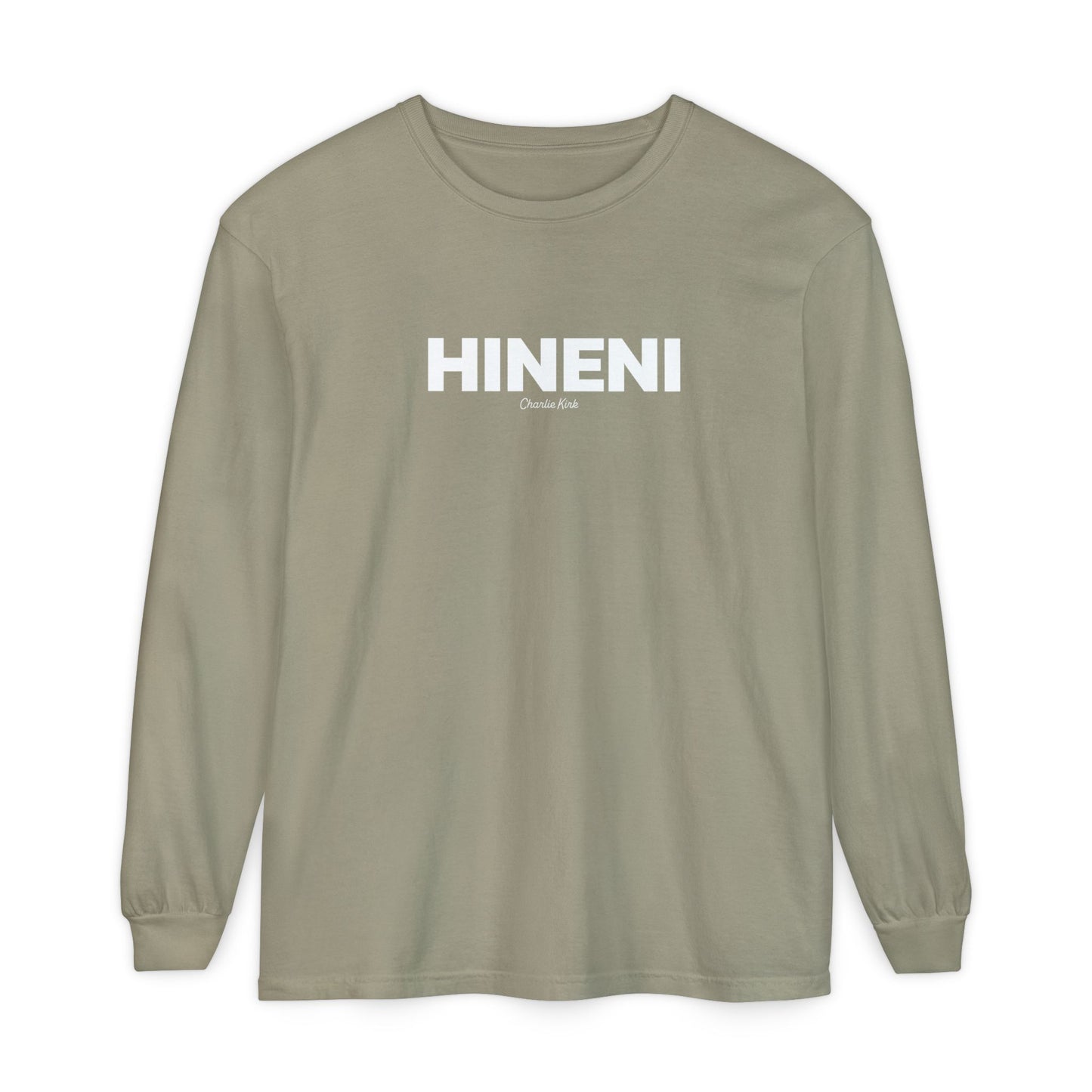 Hineni Charlie Kirk Here I am Lord Long Sleeve Tee - Comfort Colors