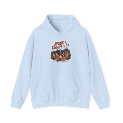 Jesus & Campfires Hoodie - Christian Camping Pullover