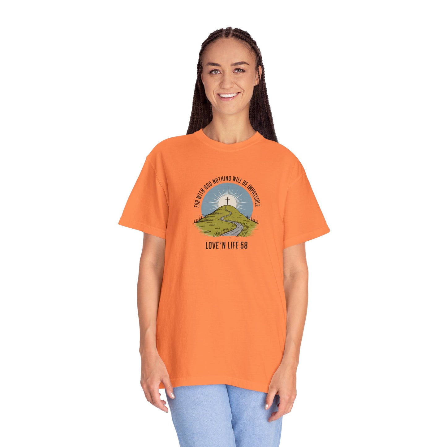For With God Tee - Comfort Colors