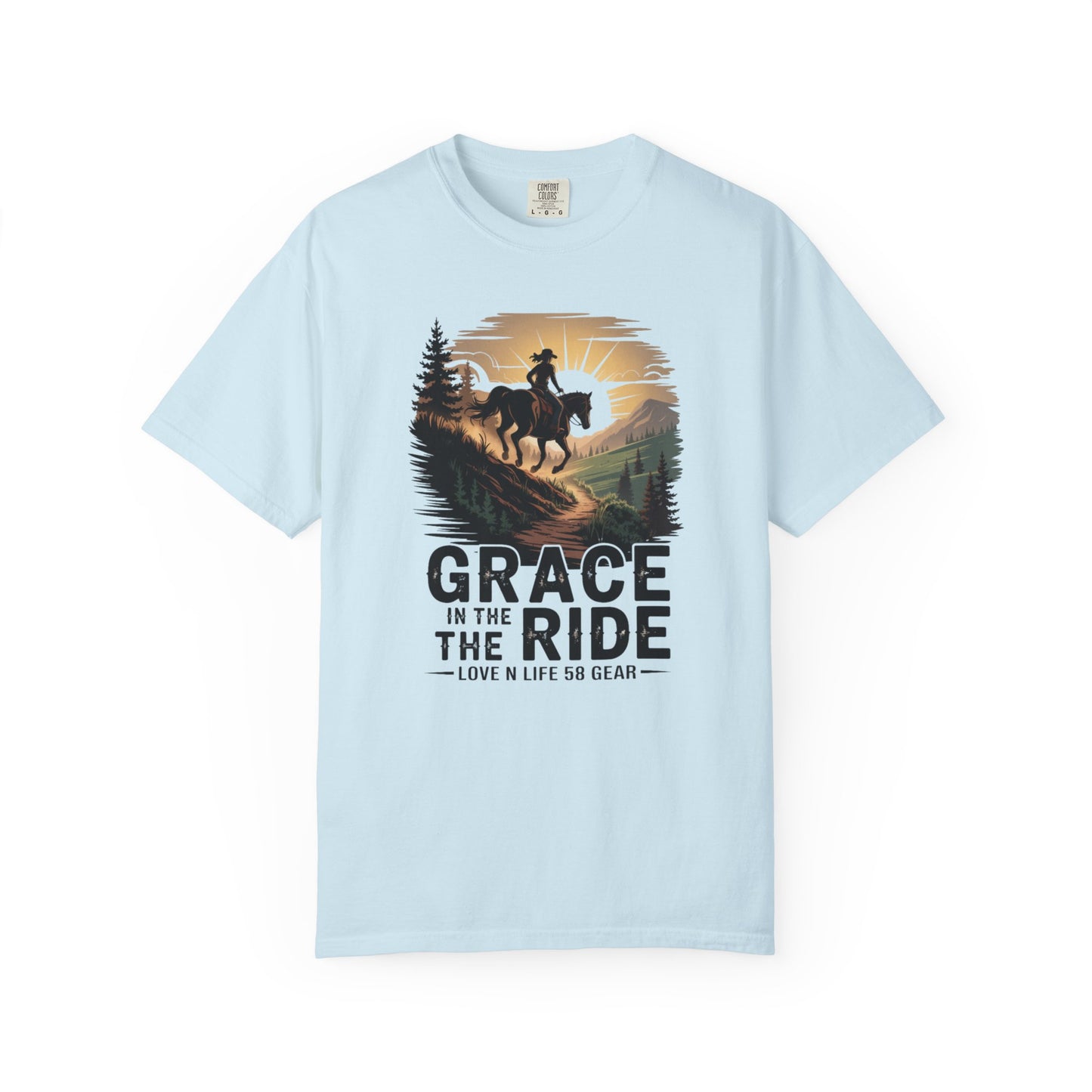 Grace In The Ride Cowgirl Short Sleeve Tee — Western Horseback
