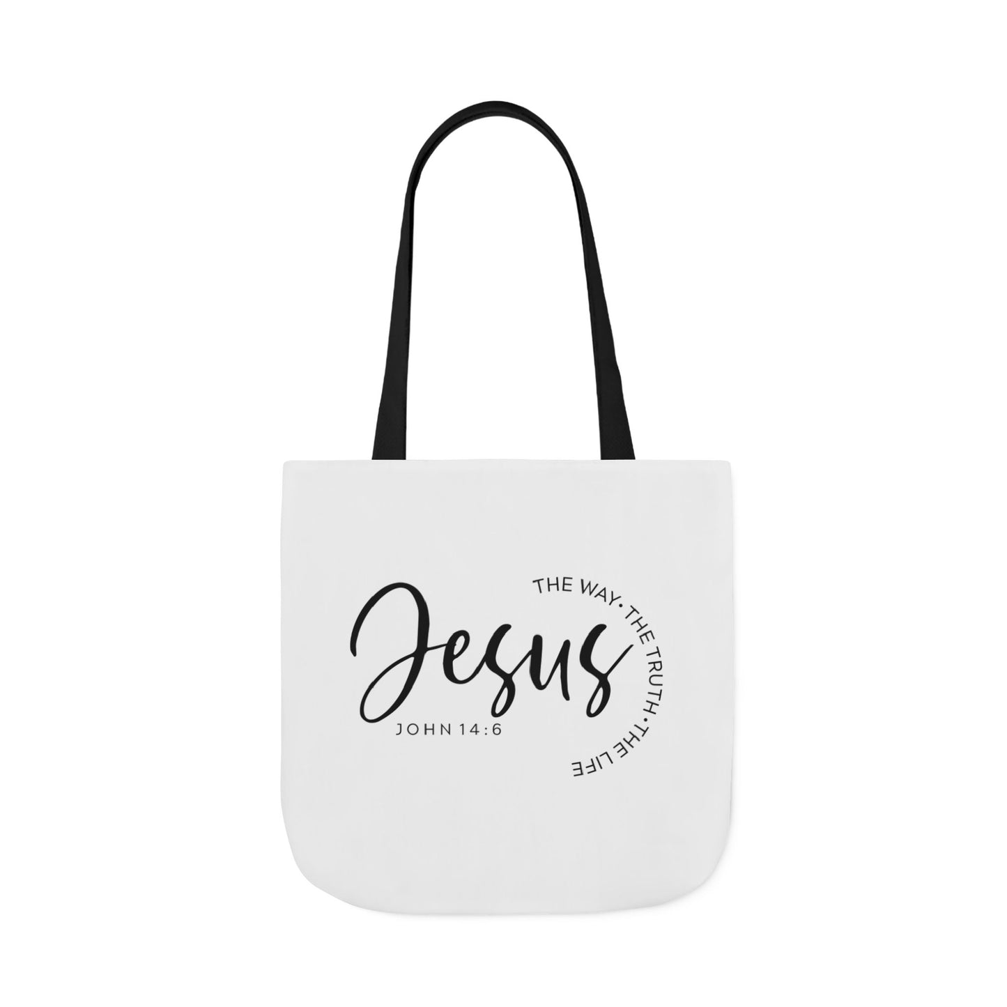 Inspirational Canvas Tote Bag - Faithful Design, Jesus Quote