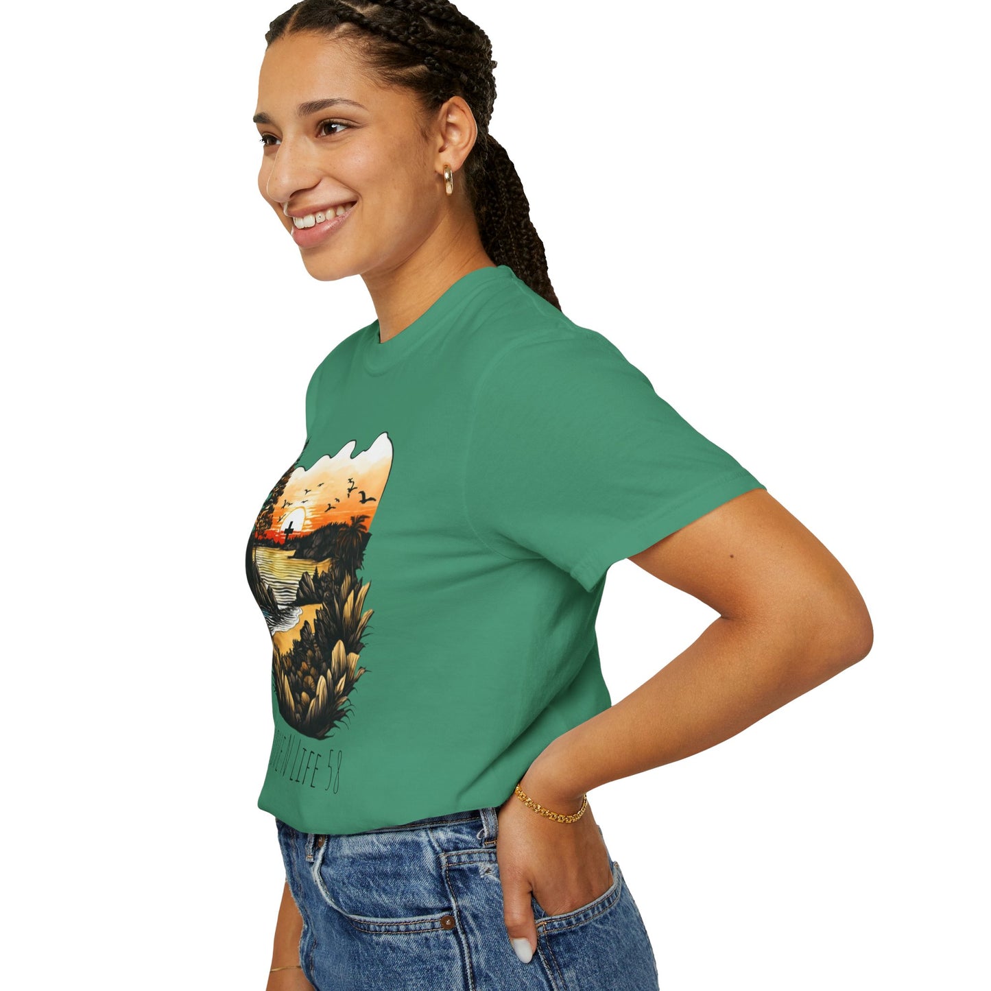 Love N Life Sunset Cross Tee - Color Comforts