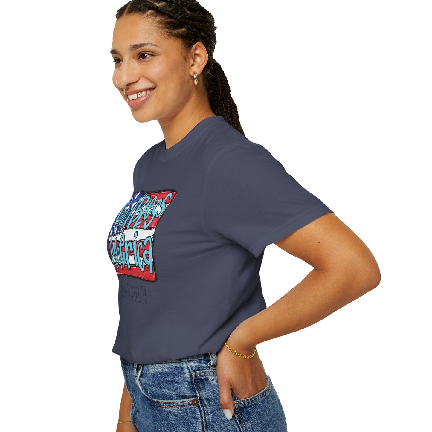 God Bless America Tee -Comfort Colors