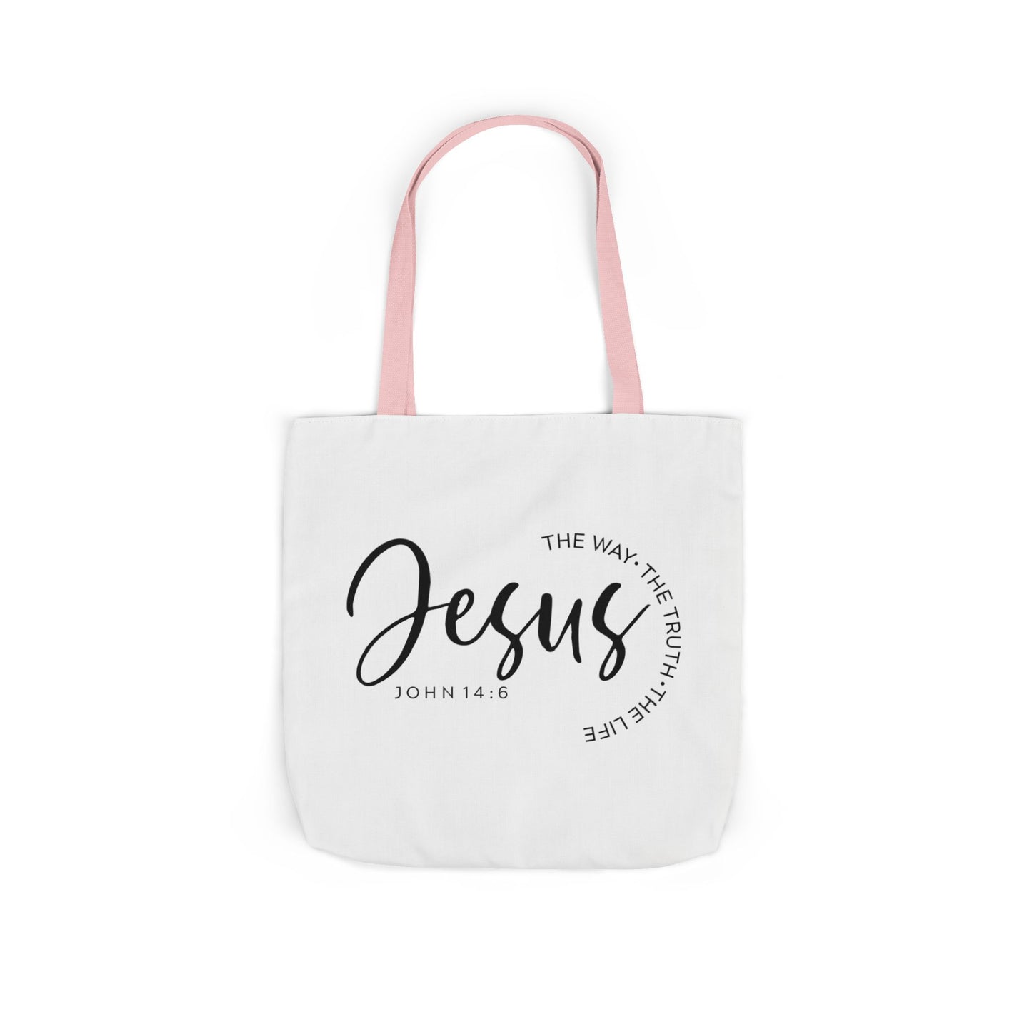 Inspirational Canvas Tote Bag - Faithful Design, Jesus Quote