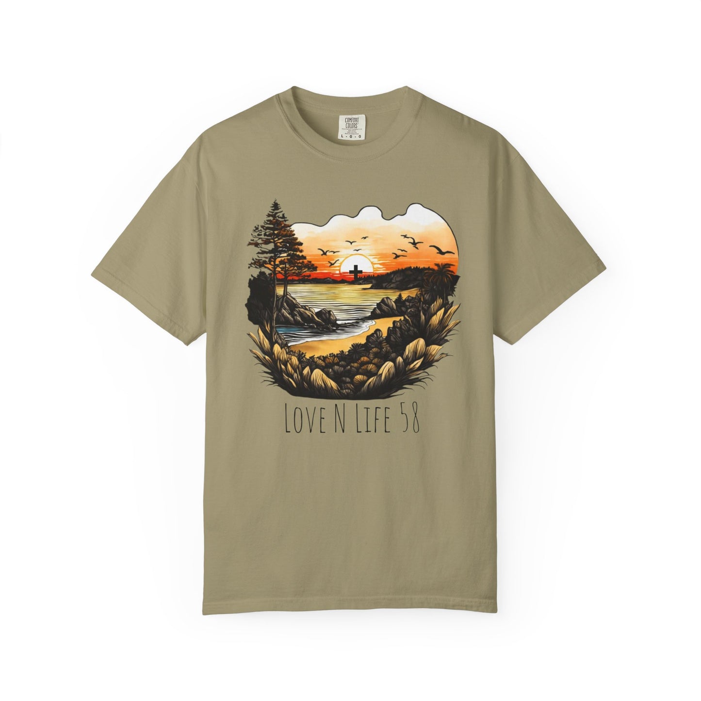 Love N Life Sunset Cross Tee - Color Comforts